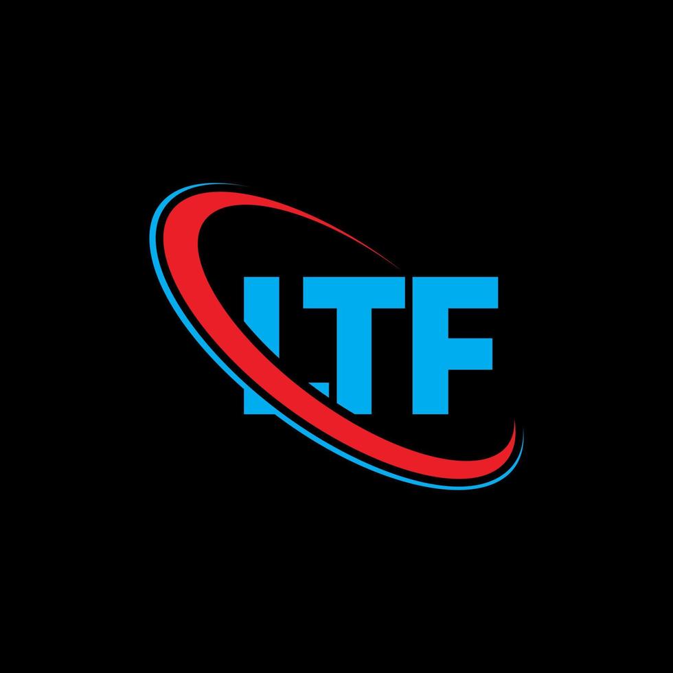 logotipo de ltf. letra ltf. diseño de logotipo de letra ltf. logotipo de iniciales ltf vinculado con círculo y logotipo de monograma en mayúsculas. Tipografía ltf para tecnología, negocios y marca inmobiliaria. vector