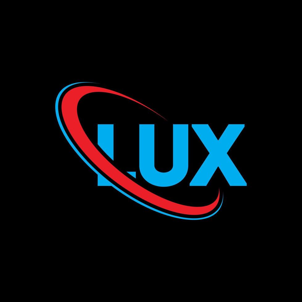 logotipo de lujo. letra lux. diseño del logotipo de la letra lux. Logotipo de iniciales lux vinculado con círculo y logotipo de monograma en mayúsculas. tipografía lux para tecnología, negocios y marca inmobiliaria. vector