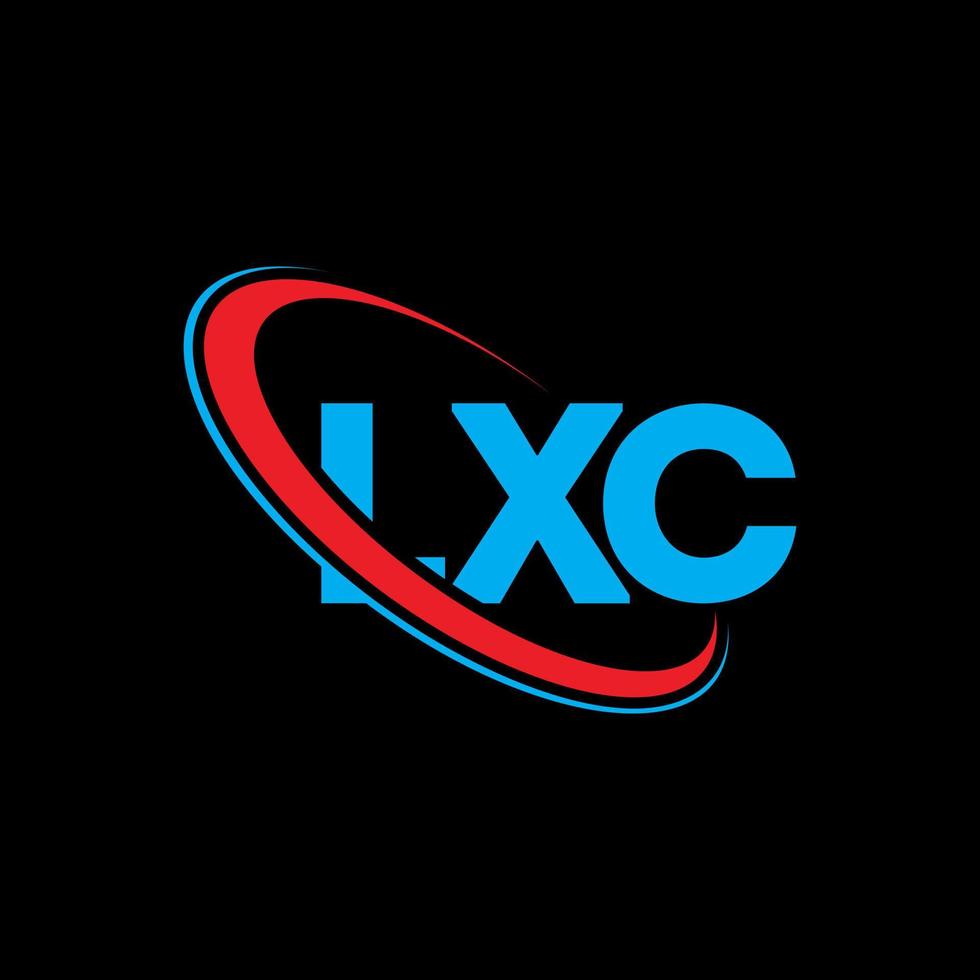 LXC logo. LXC letter. LXC letter logo design. Initials LXC logo linked with circle and uppercase monogram logo. LXC typography for technology, business and real estate brand. vector