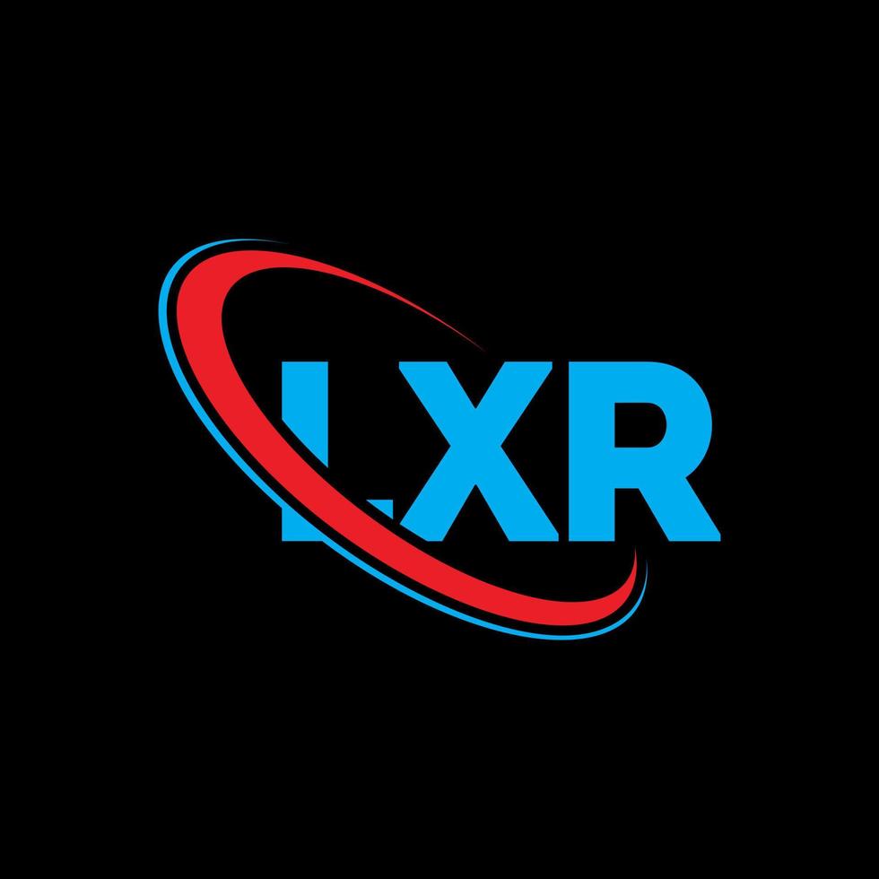 LXR logo. LXR letter. LXR letter logo design. Initials LXR logo linked with circle and uppercase monogram logo. LXR typography for technology, business and real estate brand. vector