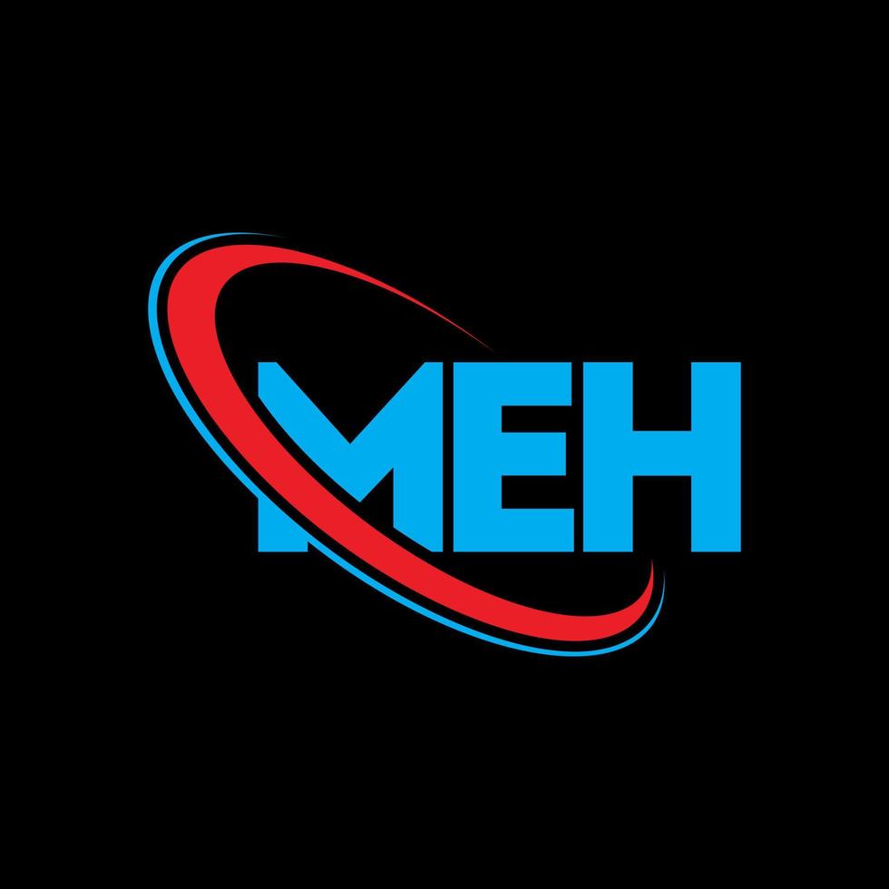 MEH logo. MEH letter. MEH letter logo design. Initials MEH logo linked with circle and uppercase monogram logo. MEH typography for technology, business and real estate brand. vector