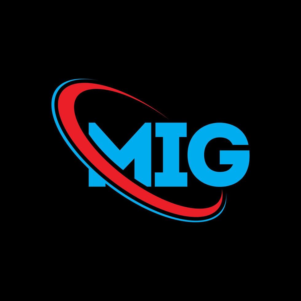 MIG logo. MIG letter. MIG letter logo design. Initials MIG logo linked with circle and uppercase monogram logo. MIG typography for technology, business and real estate brand. vector
