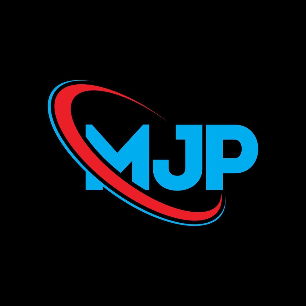 logotipo mjp. letra mjp. diseño del logotipo de la letra mjp. Logotipo de iniciales mjp vinculado con círculo y logotipo de monograma en mayúsculas. tipografía mjp para tecnología, negocios y marca inmobiliaria. vector