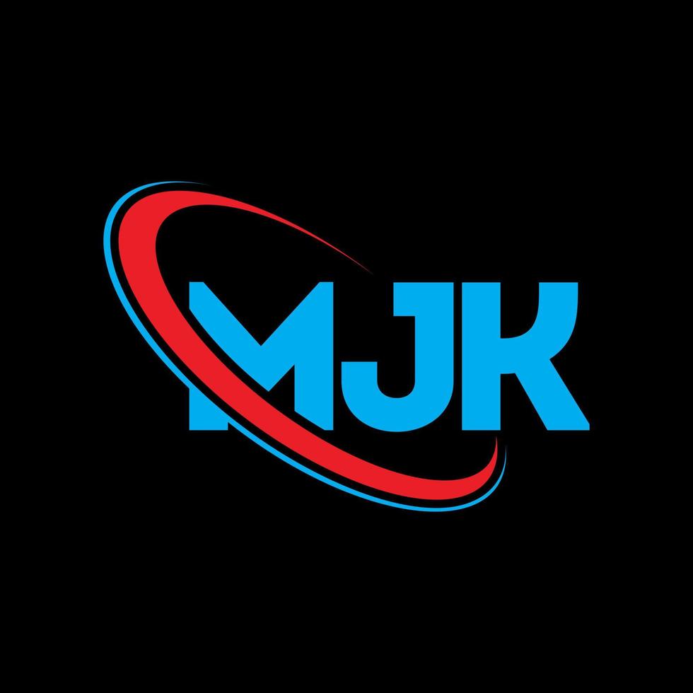 MJK logo. MJK letter. MJK letter logo design. Initials MJK logo linked with circle and uppercase monogram logo. MJK typography for technology, business and real estate brand. vector