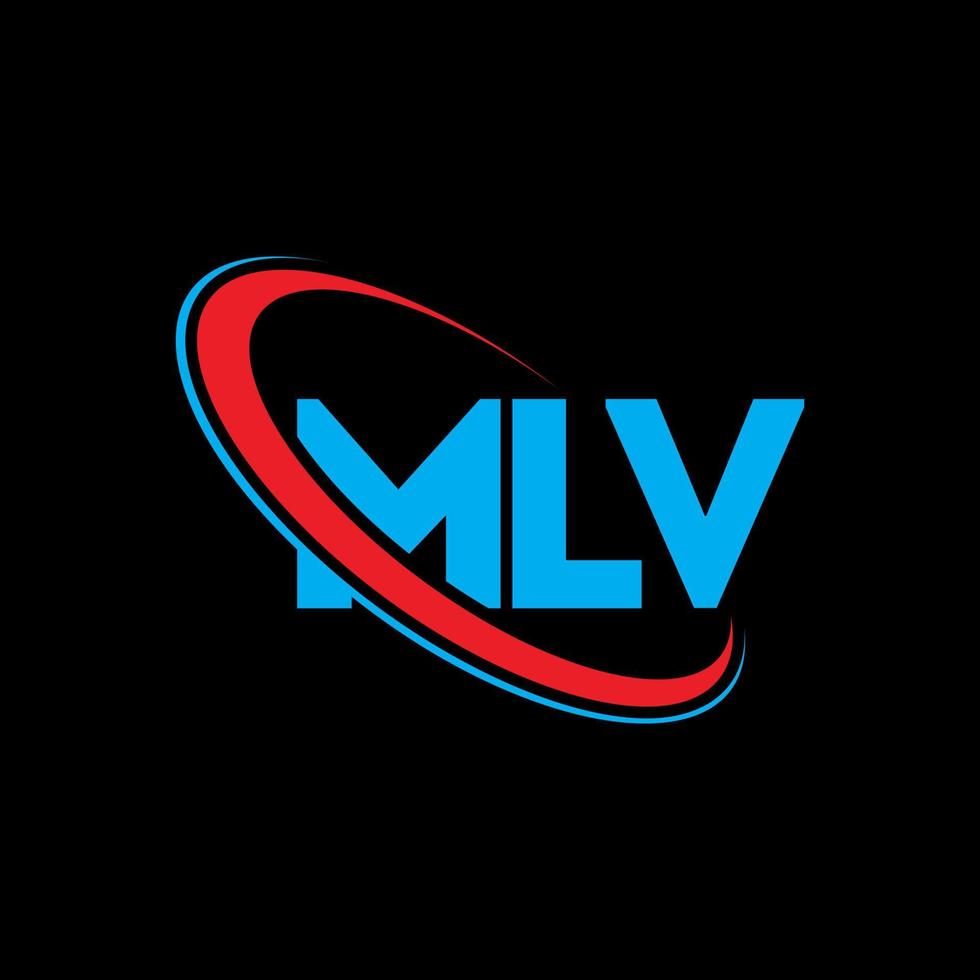 logotipo de mlv. letra mlv. diseño del logotipo de la letra mlv. logotipo de iniciales mlv vinculado con círculo y logotipo de monograma en mayúsculas. tipografía mlv para tecnología, negocios y marca inmobiliaria. vector