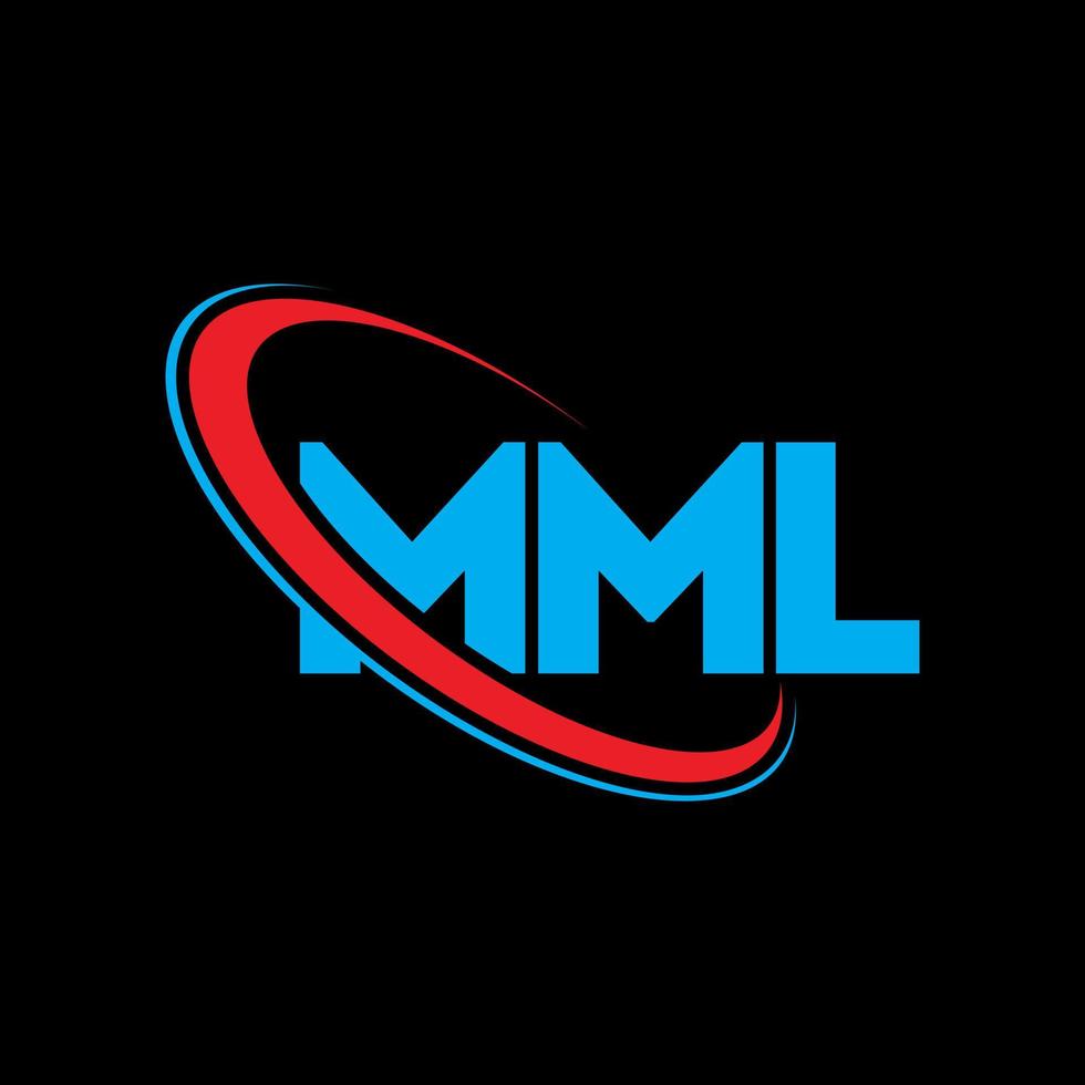 MML logo. MML letter. MML letter logo design. Initials MML logo linked with circle and uppercase monogram logo. MML typography for technology, business and real estate brand. vector