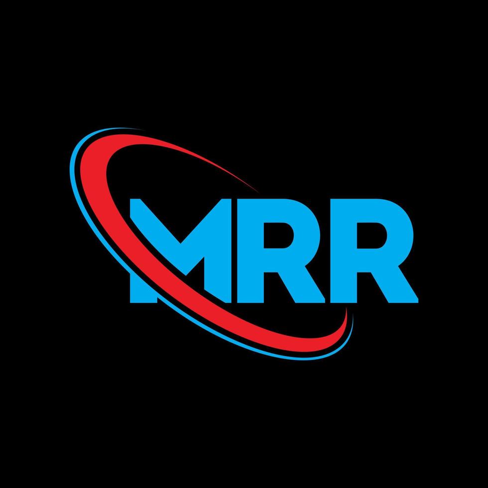 logotipo de mrr. señor carta. diseño del logotipo de la letra mrr. logotipo de las iniciales mrr vinculado con un círculo y un logotipo de monograma en mayúsculas. tipografía mrr para tecnología, negocios y marca inmobiliaria. vector