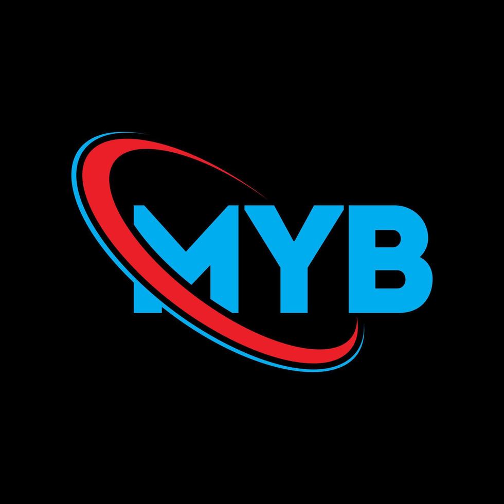 logotipo de myb. mi letra b. diseño del logotipo de la letra myb. logotipo de myb iniciales vinculado con círculo y logotipo de monograma en mayúsculas. tipografía myb para tecnología, negocios y marca inmobiliaria. vector