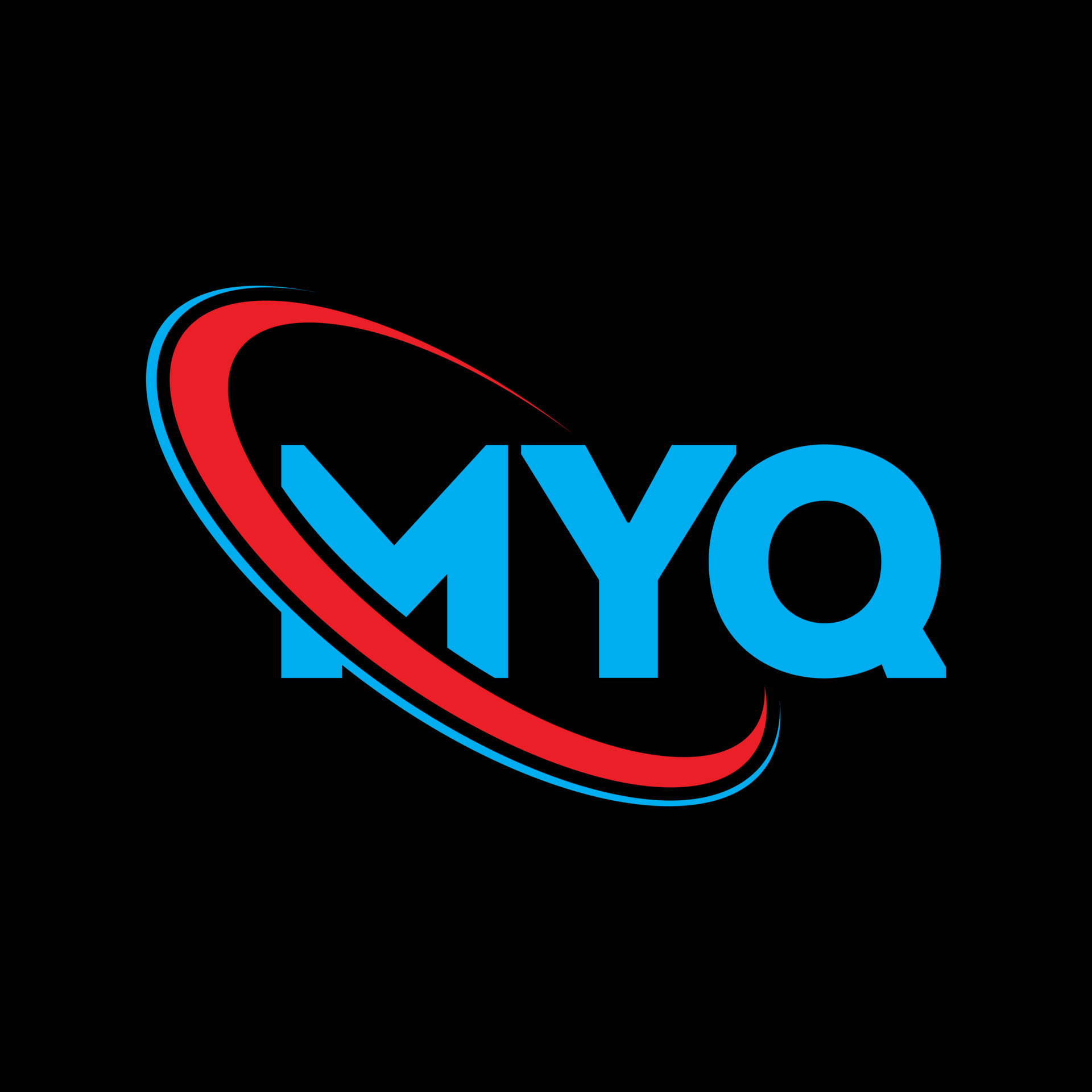 logotipo de myq. letra myq. diseño del logotipo de la letra myq