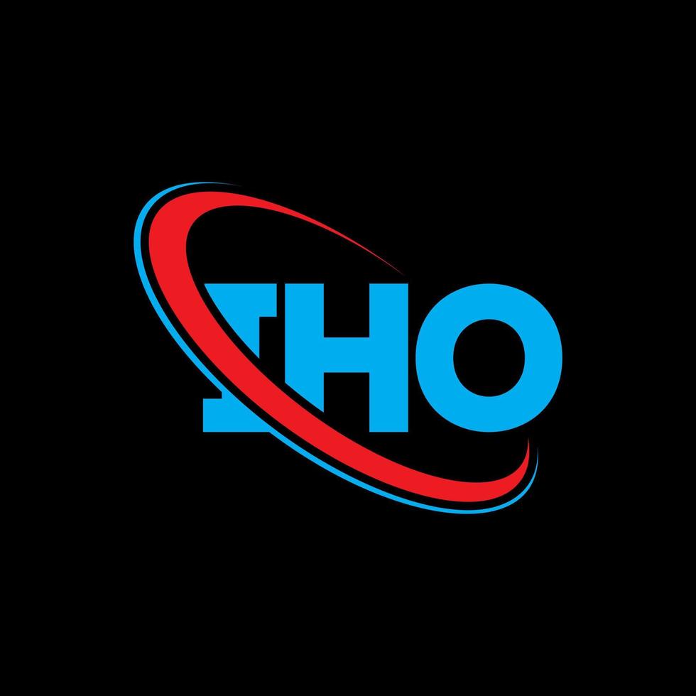 IHO logo. IHO letter. IHO letter logo design. Initials IHO logo linked with circle and uppercase monogram logo. IHO typography for technology, business and real estate brand. vector