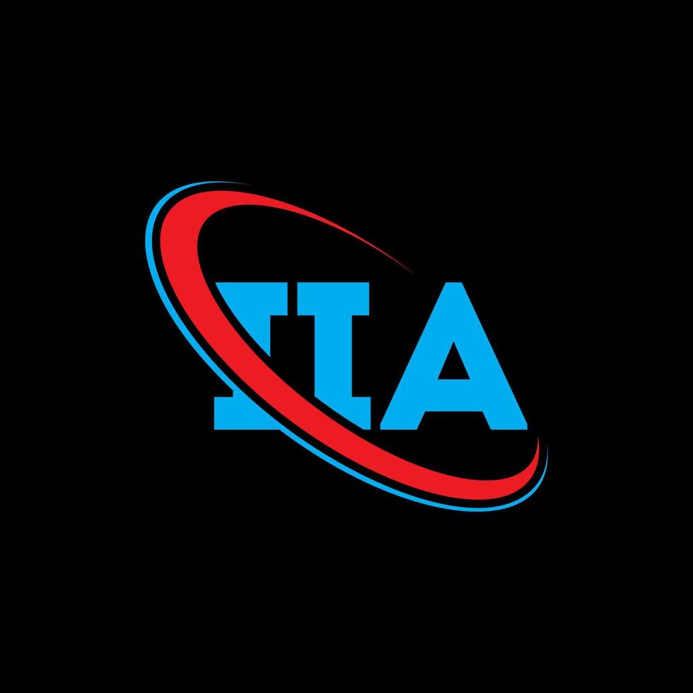 IIA logo. IIA letter. IIA letter logo design. Initials IIA logo linked with circle and uppercase monogram logo. IIA typography for technology, business and real estate brand. vector