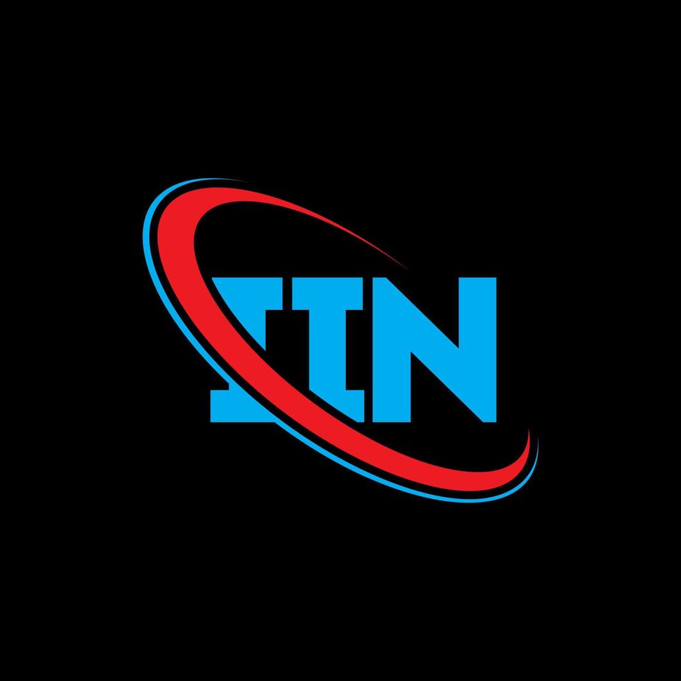 IIN logo. IIN letter. IIN letter logo design. Initials IIN logo linked with circle and uppercase monogram logo. IIN typography for technology, business and real estate brand. vector
