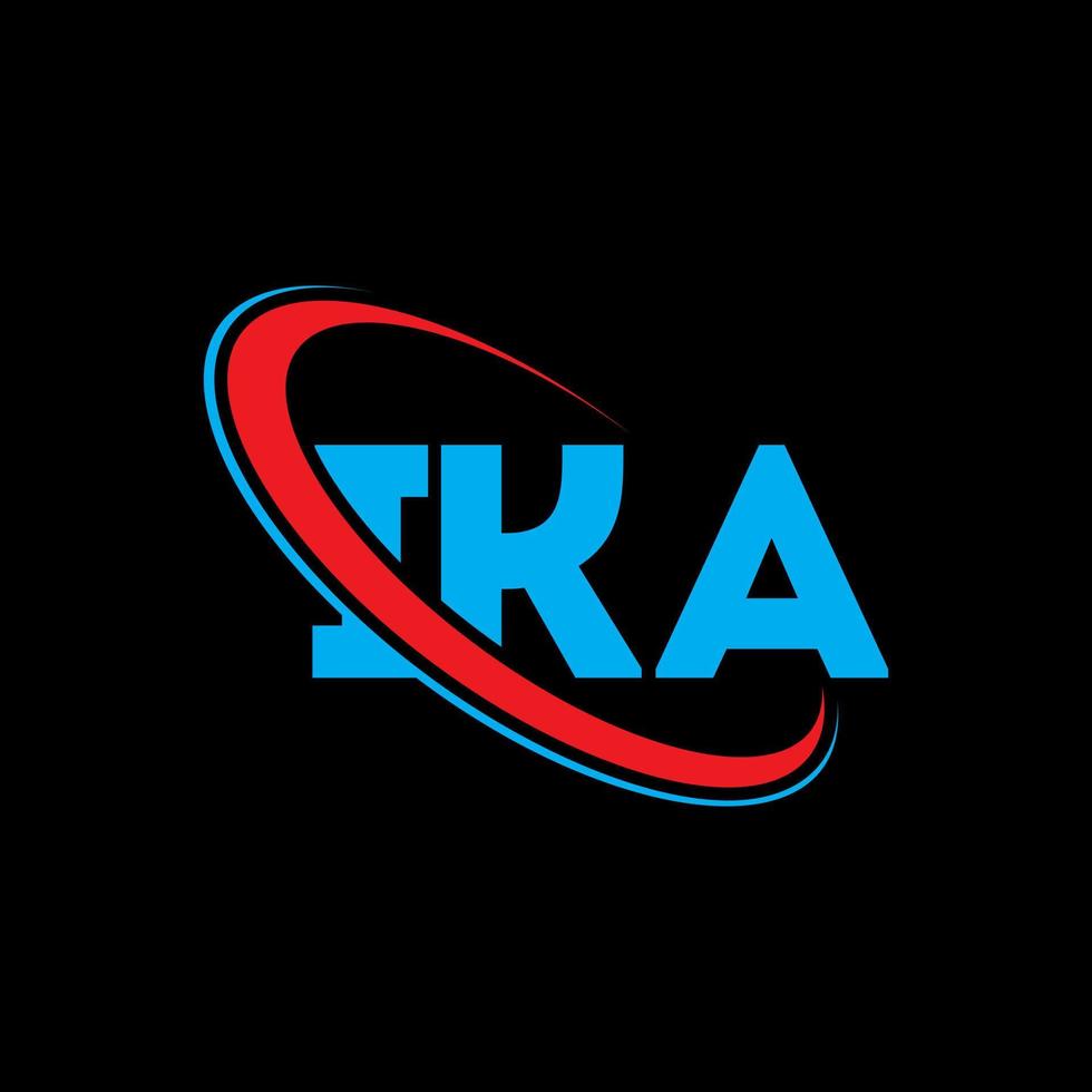 IKA logo. IKA letter. IKA letter logo design. Initials IKA logo linked with circle and uppercase monogram logo. IKA typography for technology, business and real estate brand. vector