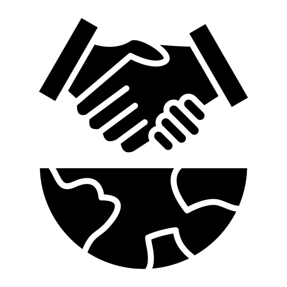 Global Deal Glyph Icon vector