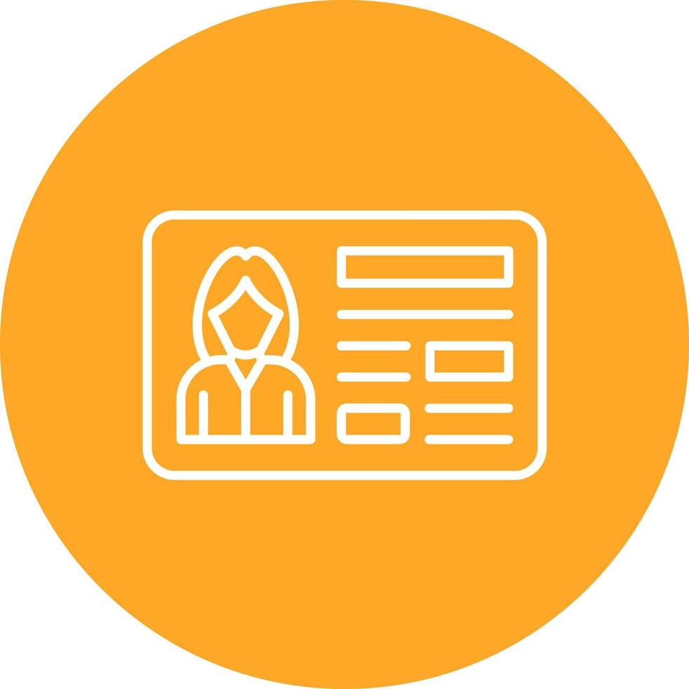 Member Card Line Circle Background Icon vector