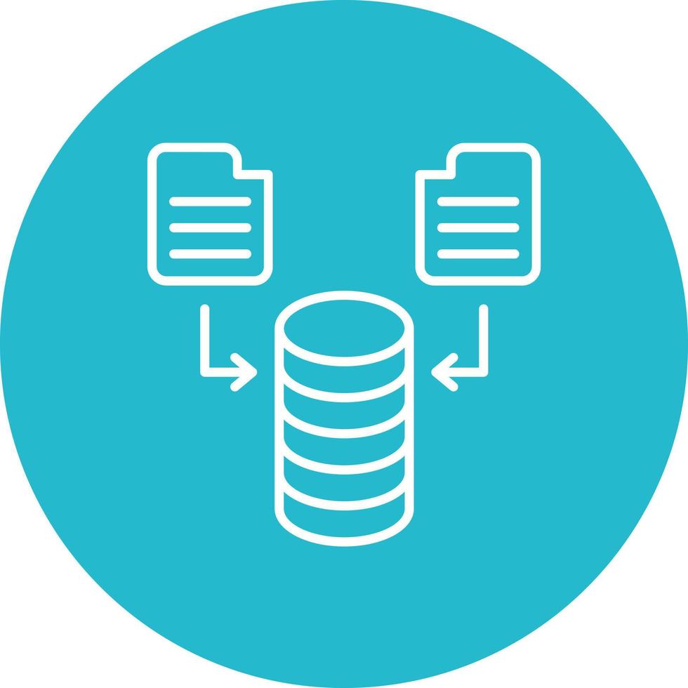 Data Flow Line Circle Background Icon vector