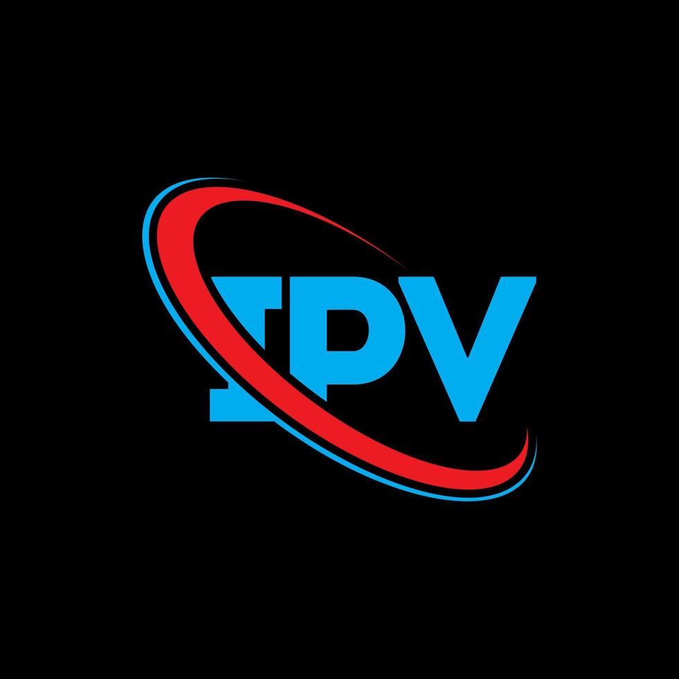 IPV logo. IPV letter. IPV letter logo design. Initials IPV logo linked with circle and uppercase monogram logo. IPV typography for technology, business and real estate brand. vector