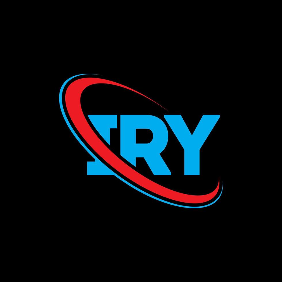 IRY logo. IRY letter. IRY letter logo design. Initials IRY logo linked with circle and uppercase monogram logo. IRY typography for technology, business and real estate brand. vector