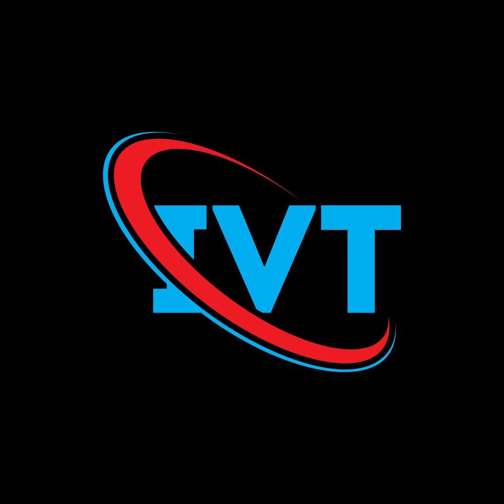 logotipo de ivt. carta ivt. diseño del logotipo de la letra ivt. logotipo de iniciales ivt vinculado con círculo y logotipo de monograma en mayúsculas. tipografía ivt para tecnología, negocios y marca inmobiliaria. vector