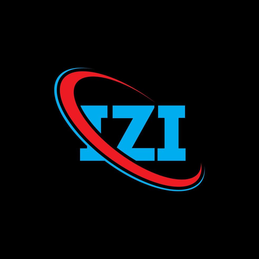 logotipo de izi. letra izi. diseño del logotipo de la letra izi. logotipo de iniciales izi vinculado con círculo y logotipo de monograma en mayúsculas. tipografía izi para tecnología, negocios y marca inmobiliaria. vector