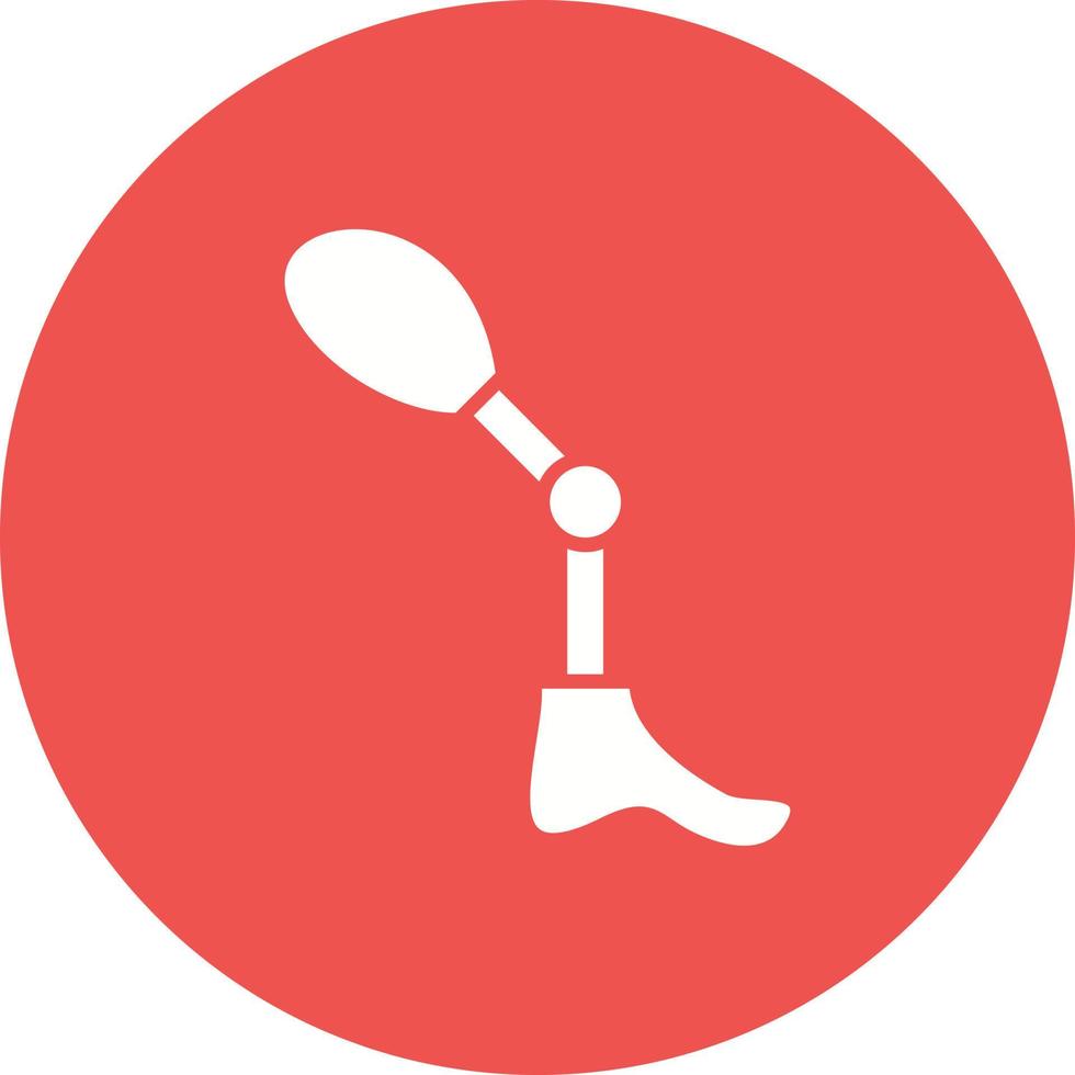 Prosthesis Glyph Circle Background Icon vector