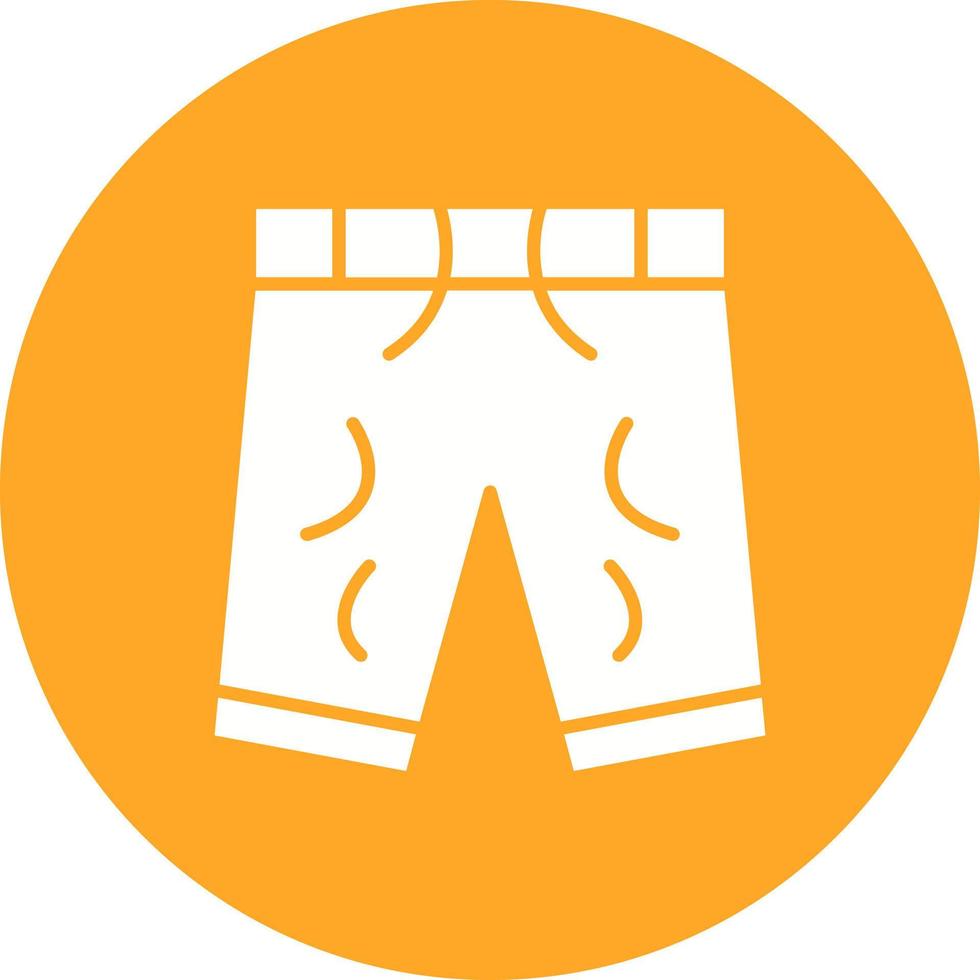 Shorts Glyph Circle Background Icon vector