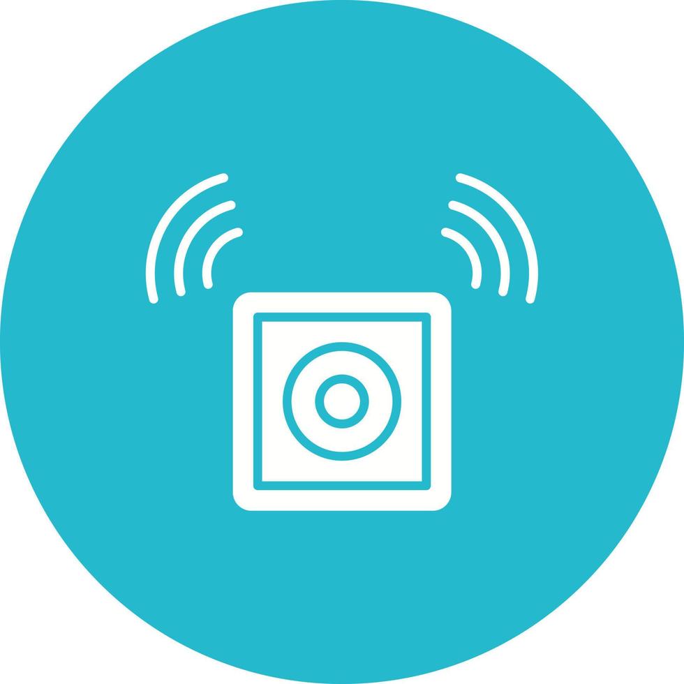 Emergency Button Glyph Circle Background Icon vector
