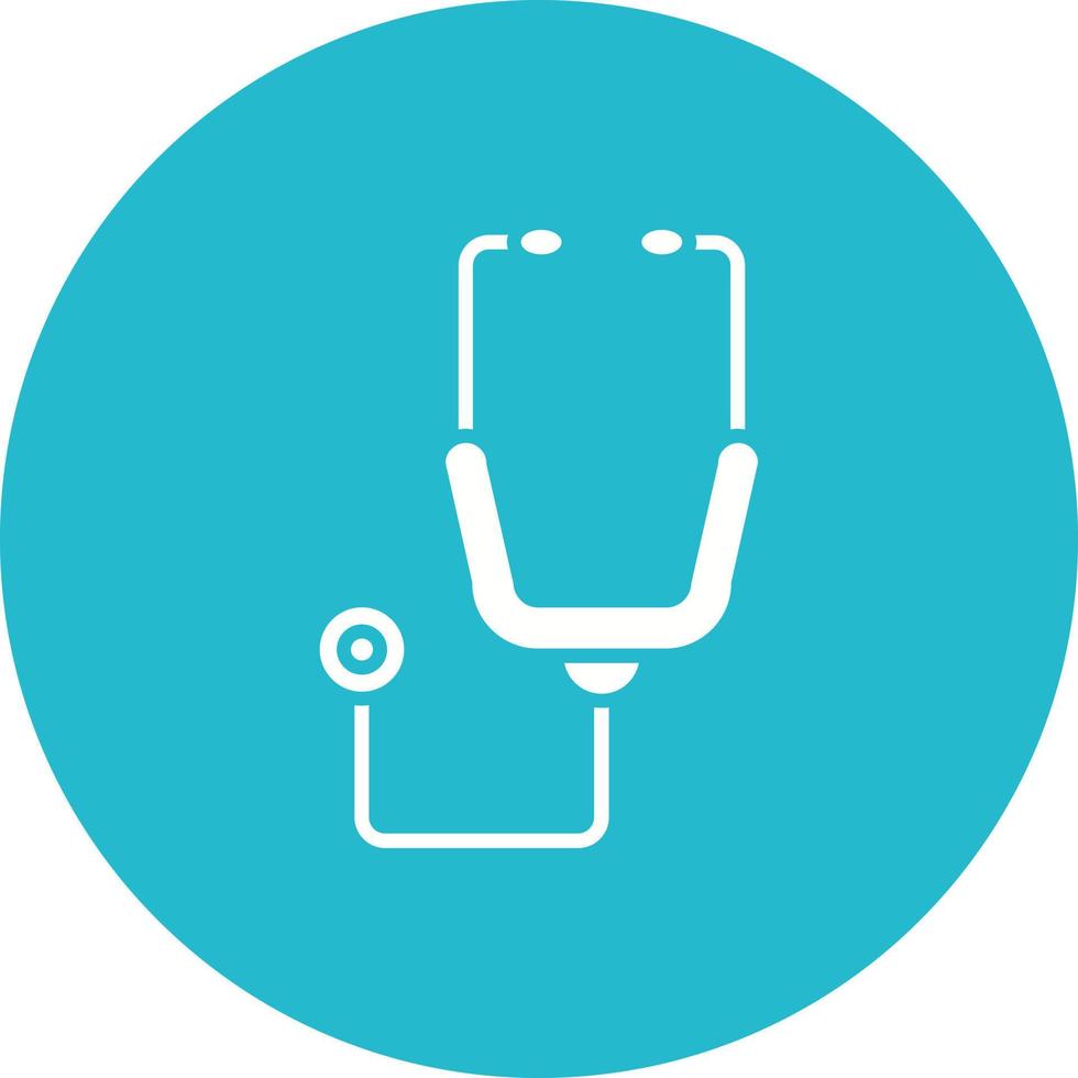 Stethoscope Glyph Circle Background Icon vector