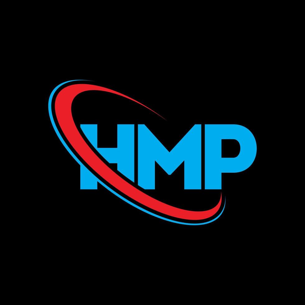 HMP logo. HMP letter. HMP letter logo design. Initials HMP logo linked with circle and uppercase monogram logo. HMP typography for technology, business and real estate brand. vector