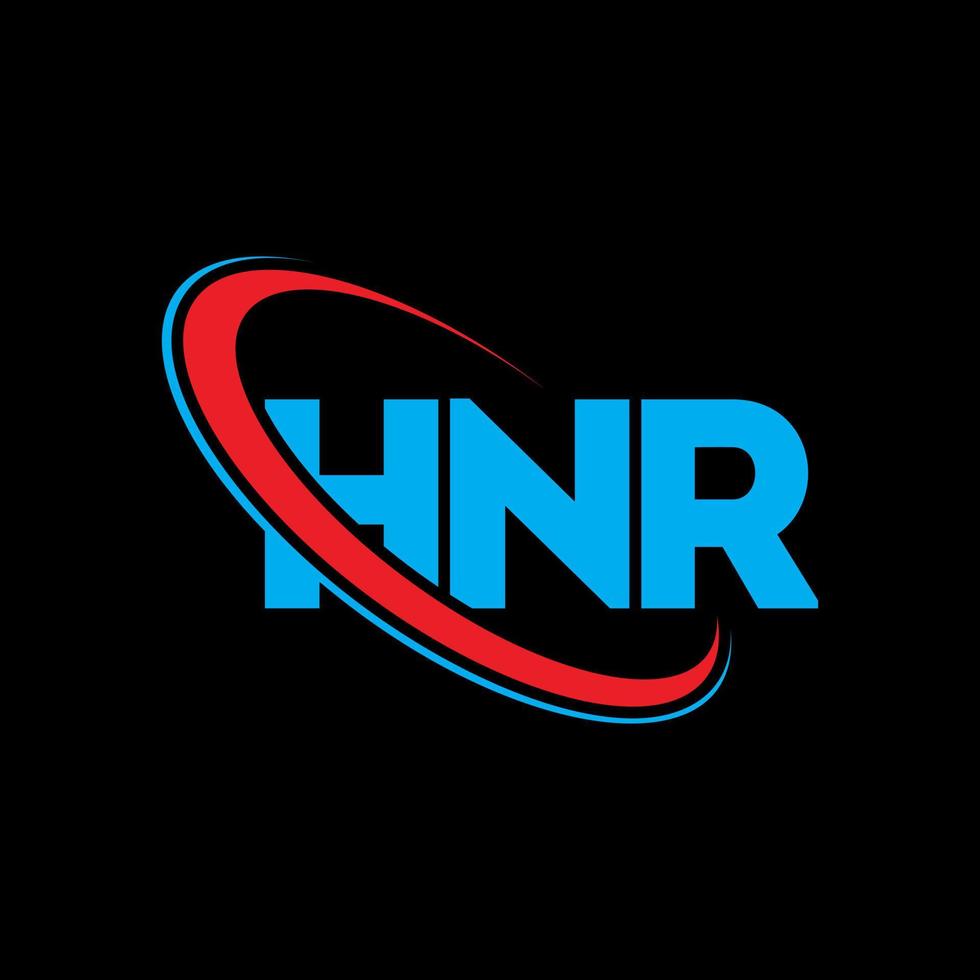 HNR logo. HNR letter. HNR letter logo design. Initials HNR logo linked with circle and uppercase monogram logo. HNR typography for technology, business and real estate brand. vector