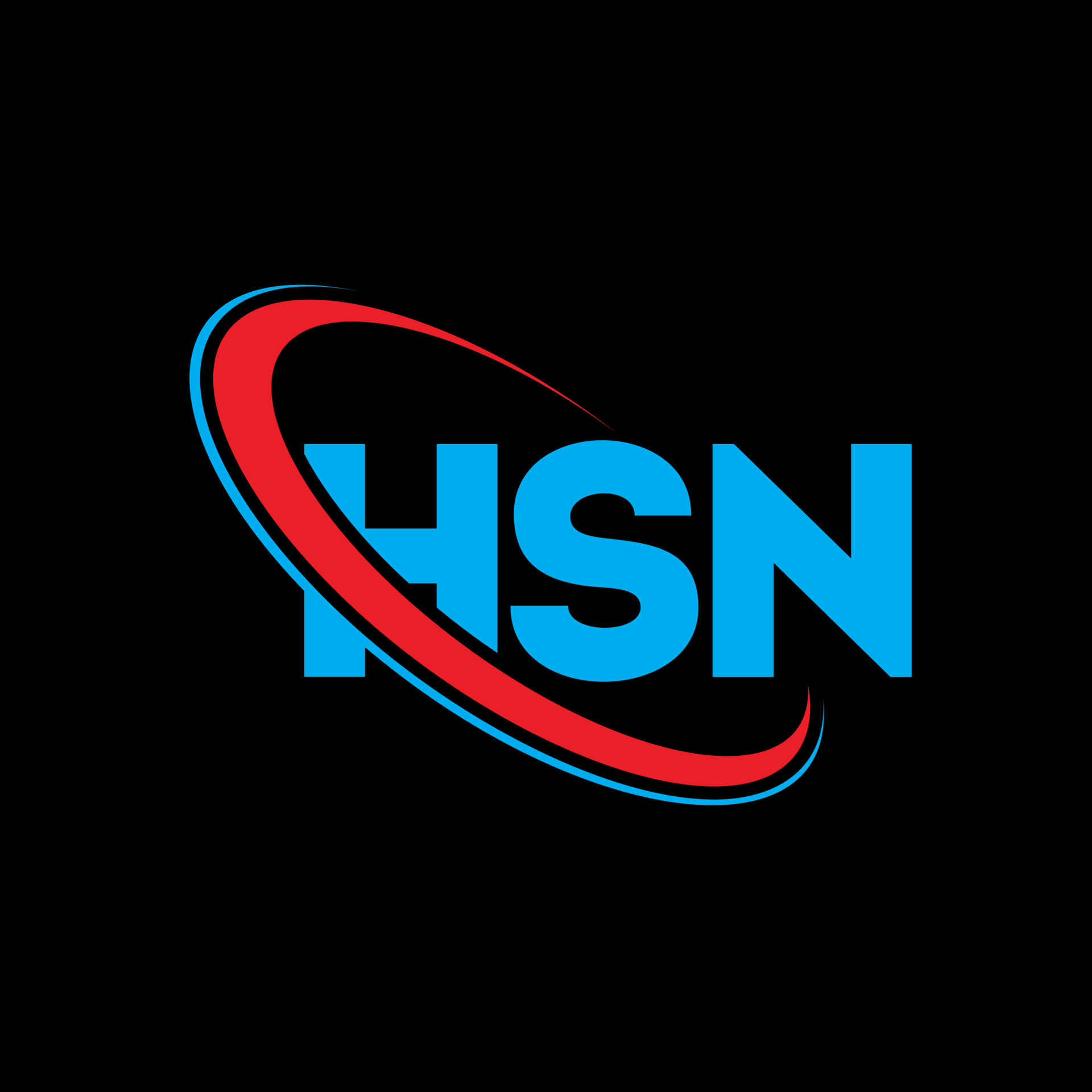 logotipo de hsn. carta hsn. diseño del logotipo de la letra hsn