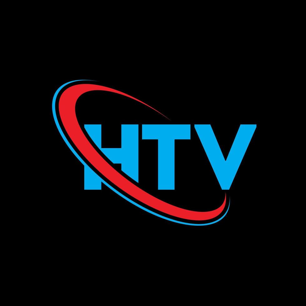 logotipo de televisión de alta definición carta htv diseño del