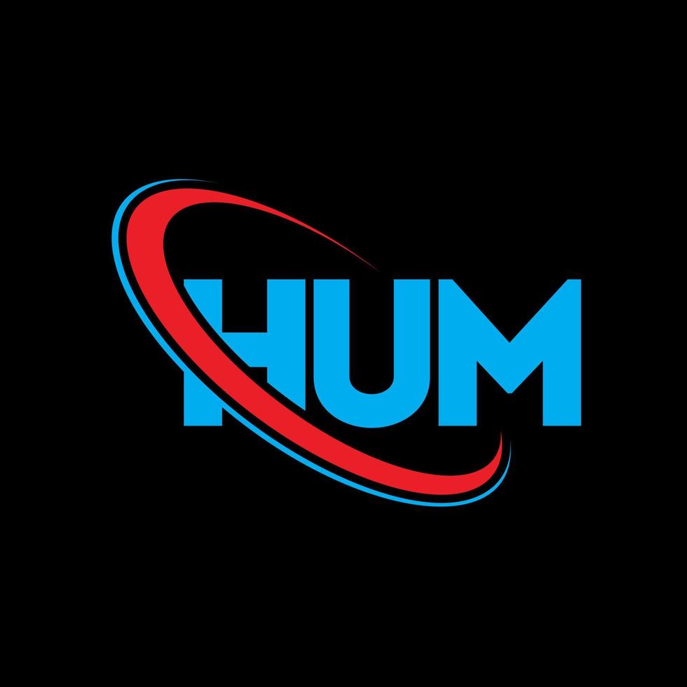 HUM logo. HUM letter. HUM letter logo design. Initials HUM logo linked ...