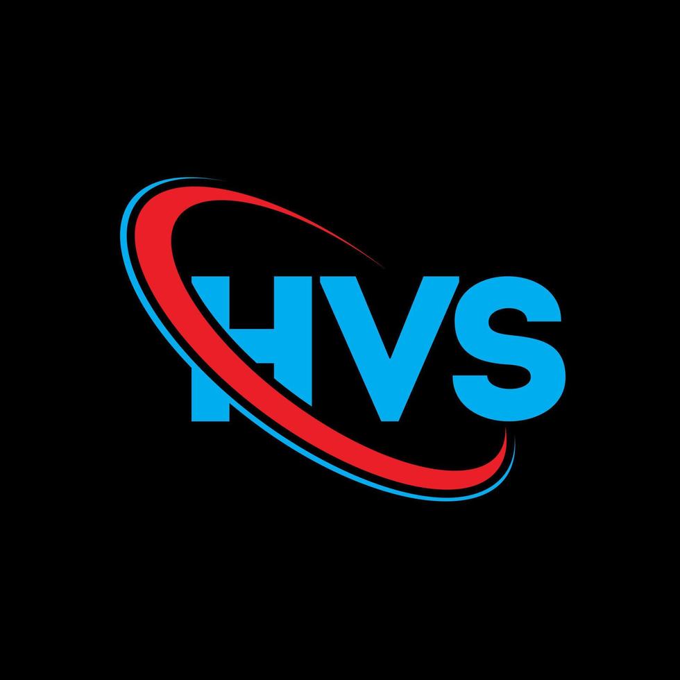 logotipo de hvs. letra hvs. diseño del logotipo de la letra hvs. logotipo de iniciales hvs vinculado con círculo y logotipo de monograma en mayúsculas. tipografía hvs para tecnología, negocios y marca inmobiliaria. vector