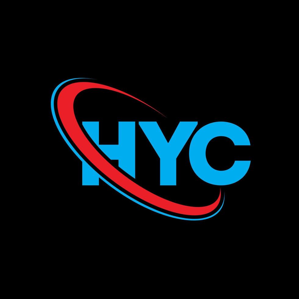 HYC logo. HYC letter. HYC letter logo design. Initials HYC logo linked ...