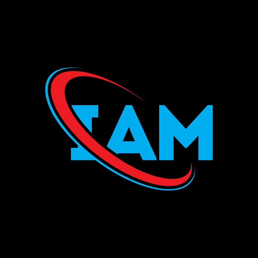 IAM logo. IAM letter. IAM letter logo design. Initials IAM logo linked with circle and uppercase monogram logo. IAM typography for technology, business and real estate brand. vector