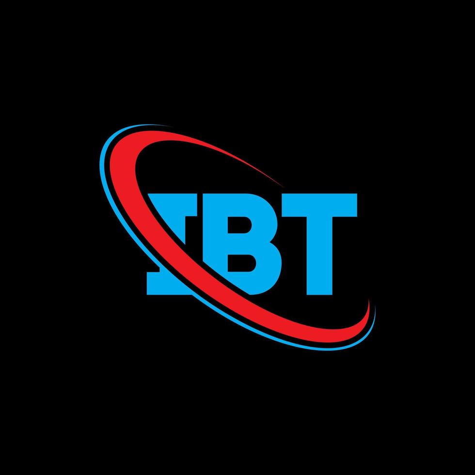 IBT logo. IBT letter. IBT letter logo design. Initials IBT logo linked with circle and uppercase monogram logo. IBT typography for technology, business and real estate brand. vector
