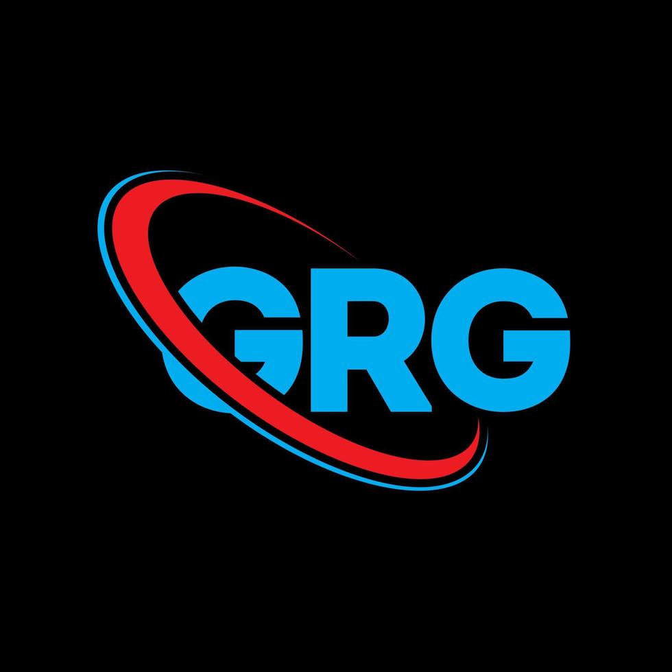 logotipo grg. letra grg. diseño de logotipo de letra grg. Logotipo de iniciales grg vinculado con círculo y logotipo de monograma en mayúsculas. tipografía grg para tecnología, negocios y marca inmobiliaria. vector