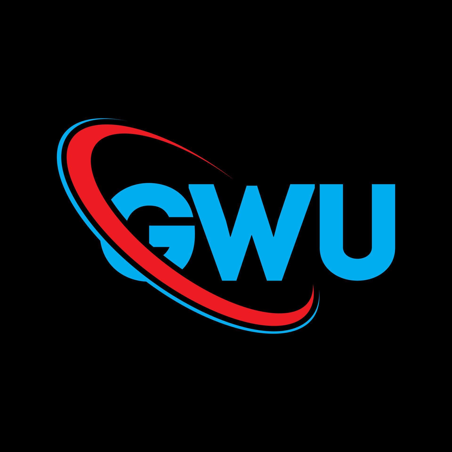 GWU logo. GWU letter. GWU letter logo design. Initials GWU logo linked
