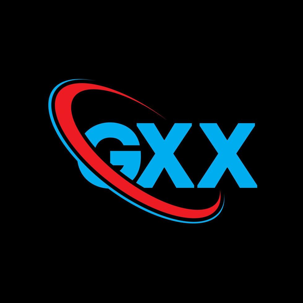 logotipo gxx. letra gx. diseño del logotipo de la letra gxx. logotipo de iniciales gxx vinculado con círculo y logotipo de monograma en mayúsculas. tipografía gxx para tecnología, negocios y marca inmobiliaria. vector