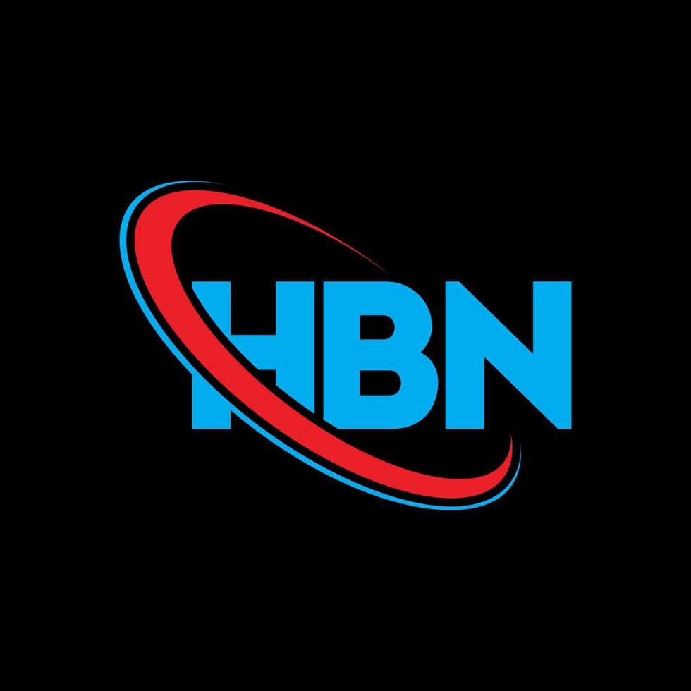 logotipo de hbn. carta hbn. diseño del logotipo de la letra hbn. logotipo de iniciales hbn vinculado con círculo y logotipo de monograma en mayúsculas. tipografía hbn para tecnología, negocios y marca inmobiliaria. vector