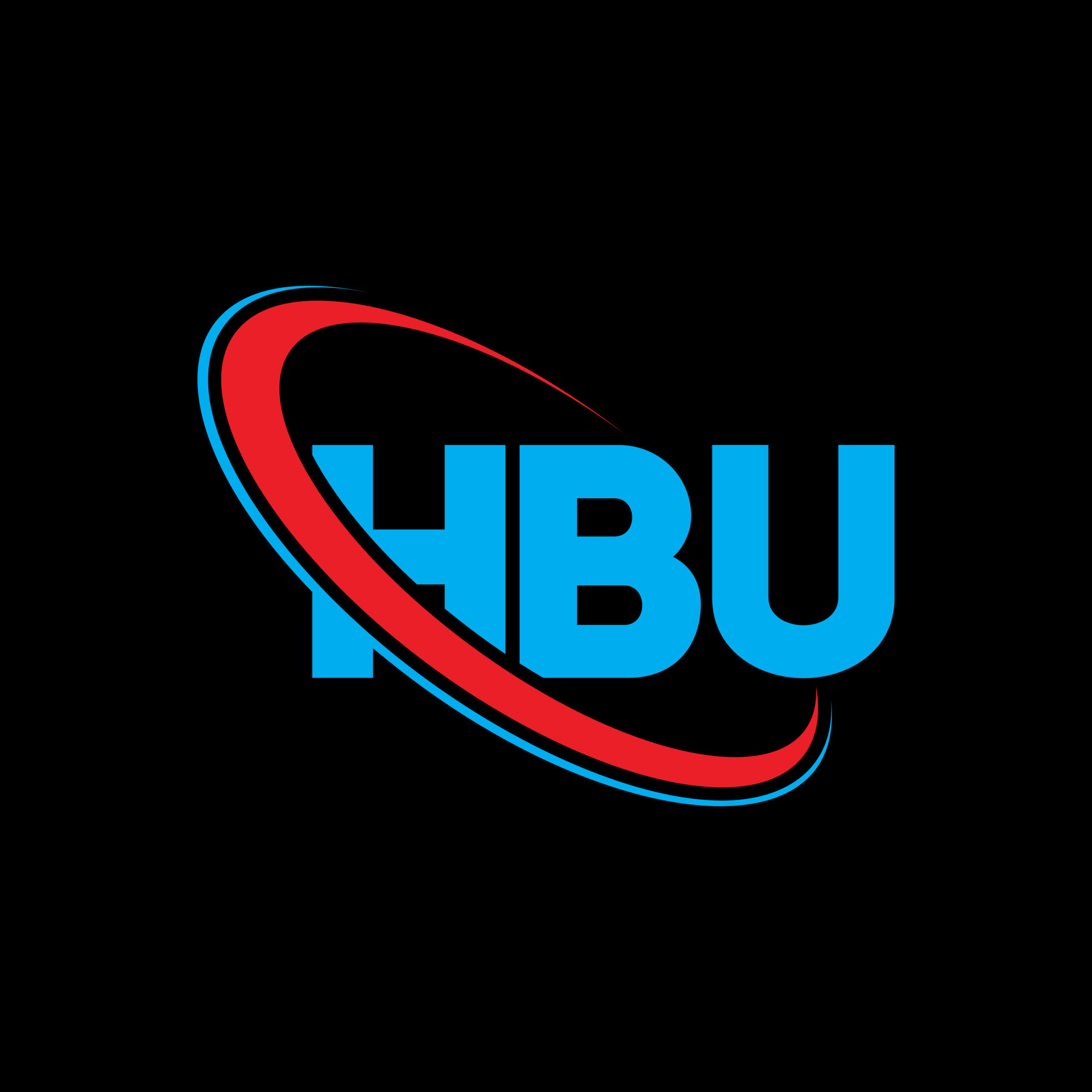 logotipo de hbu. carta hbu. diseño del logotipo de la letra hbu