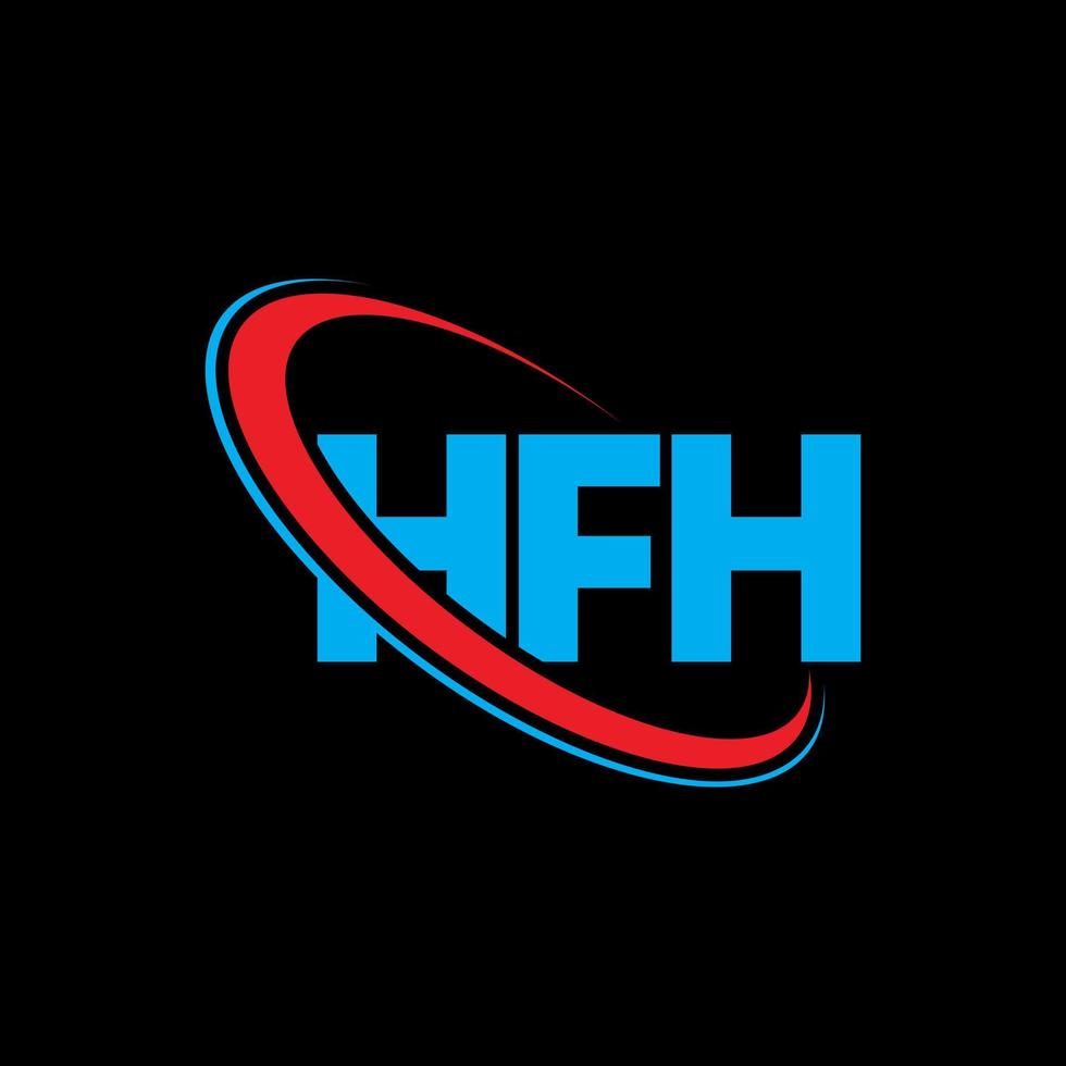HFH logo. HFH letter. HFH letter logo design. Initials HFH logo linked with circle and uppercase monogram logo. HFH typography for technology, business and real estate brand. vector