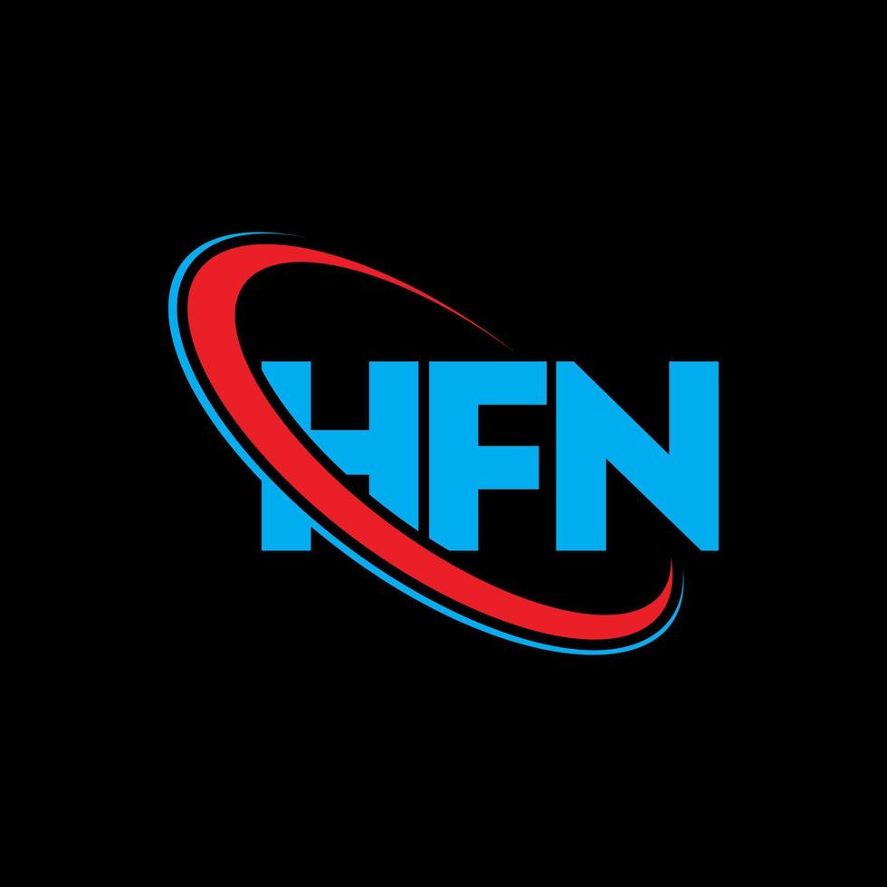 HFN logo. HFN letter. HFN letter logo design. Initials HFN logo linked with circle and uppercase monogram logo. HFN typography for technology, business and real estate brand. vector