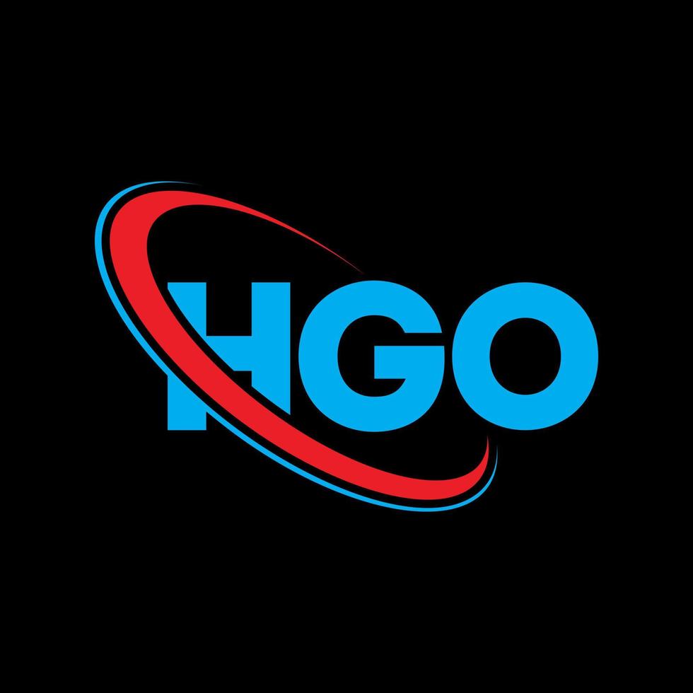 logotipo hgo. hgo carta. diseño del logotipo de la letra hgo. logotipo de iniciales hgo vinculado con círculo y logotipo de monograma en mayúsculas. tipografía hgo para tecnología, negocios y marca inmobiliaria. vector