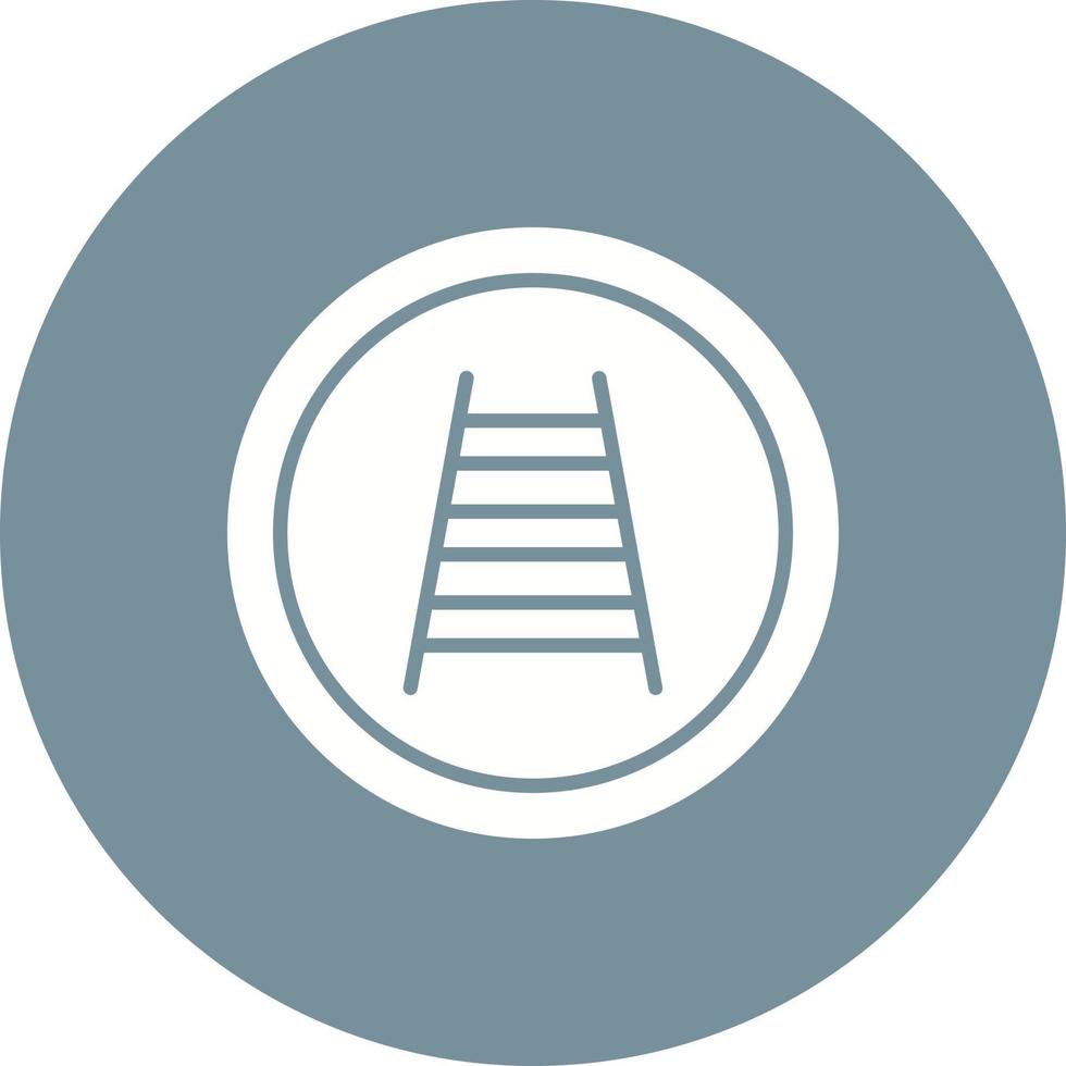 Railroad Crossing Glyph Circle Background Icon vector