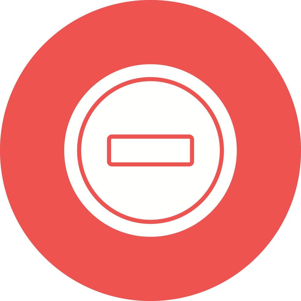 No Entry Glyph Circle Background Icon vector