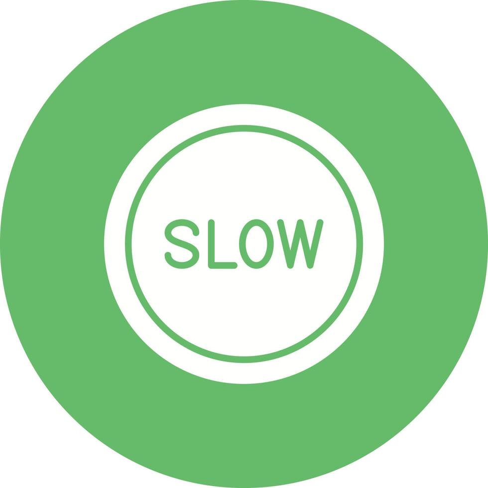 Slow Glyph Circle Background Icon vector