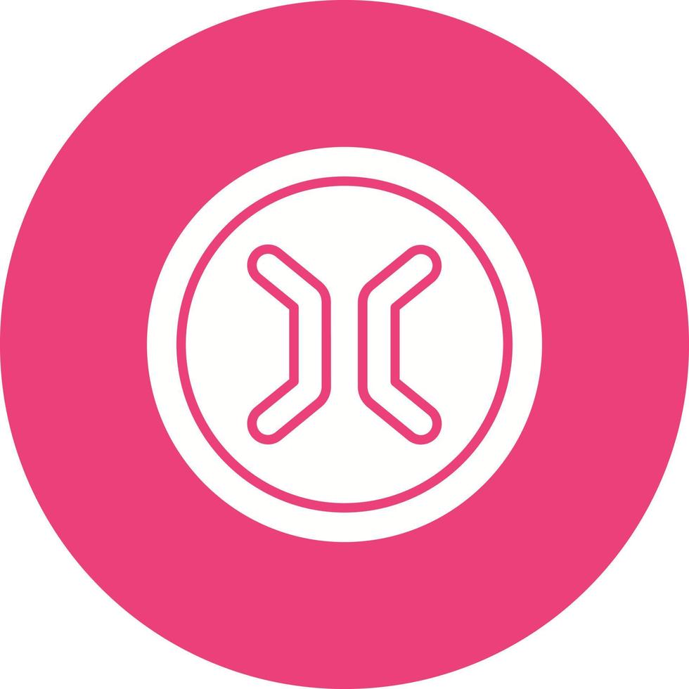 Narrow Bridge Glyph Circle Background Icon vector
