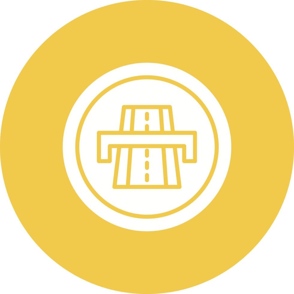 Motorway Glyph Circle Background Icon vector